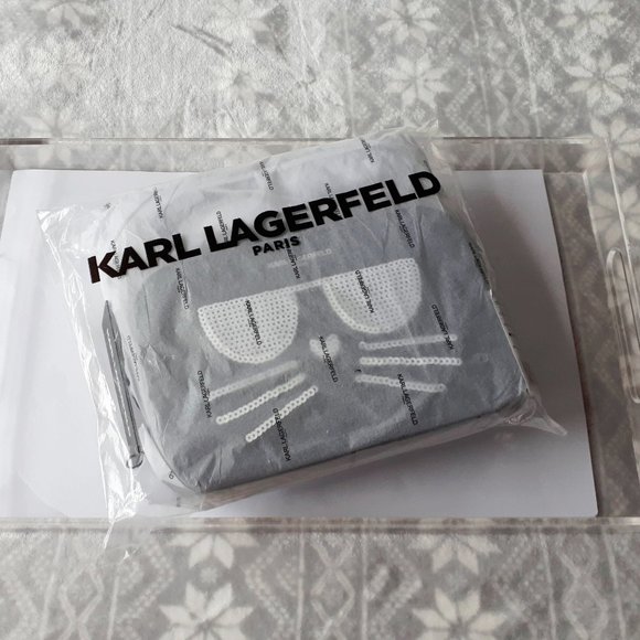 NWT Karl Lagerfeld black sequin crossbody handbag - Picture 7 of 11